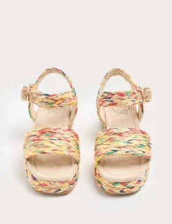 Kids' Raffia Wedge Sandals (10 Small - 6 Large)