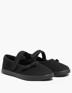 Kids' Riptape Plimsoll School Shoes (7 Small - 4 Large)