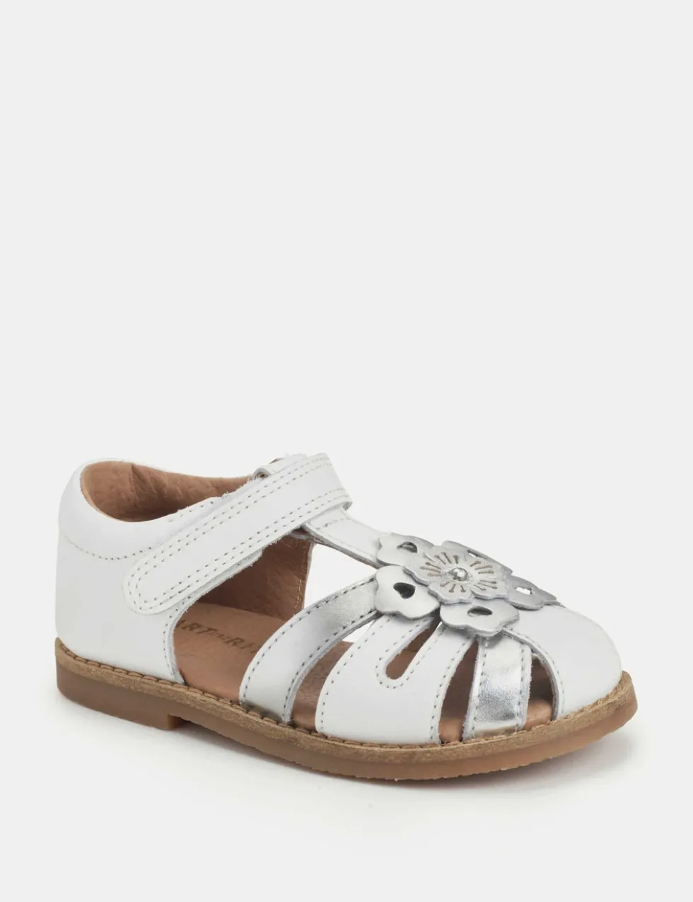 Kids' Schoolwear Leather Riptape Sandals (3 Small - 8 Small)