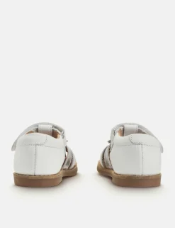 Kids' Schoolwear Leather Riptape Sandals (3 Small - 8 Small)
