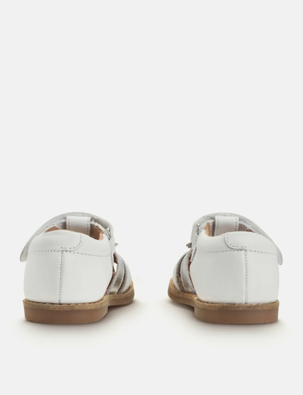 Kids' Schoolwear Leather Riptape Sandals (3 Small - 8 Small)