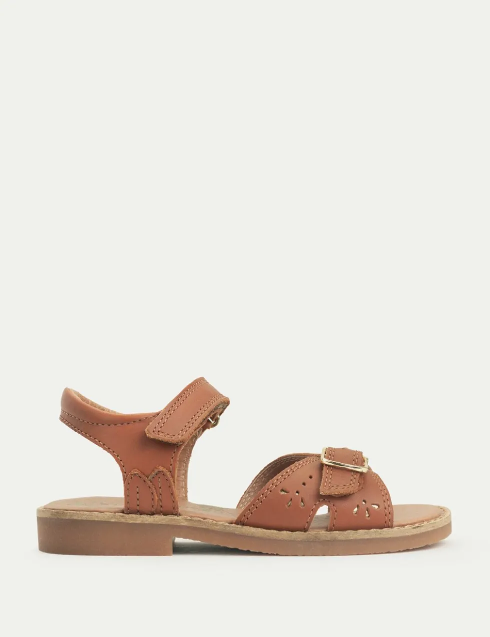 Kids' Schoolwear Leather Riptape Sandals (7 Small - 1½ Large)