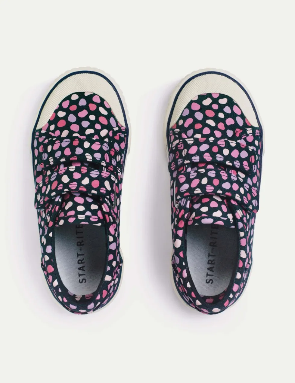 Kids' Splash Print Canvas Riptape Trainers (6 Small - 3 Large)