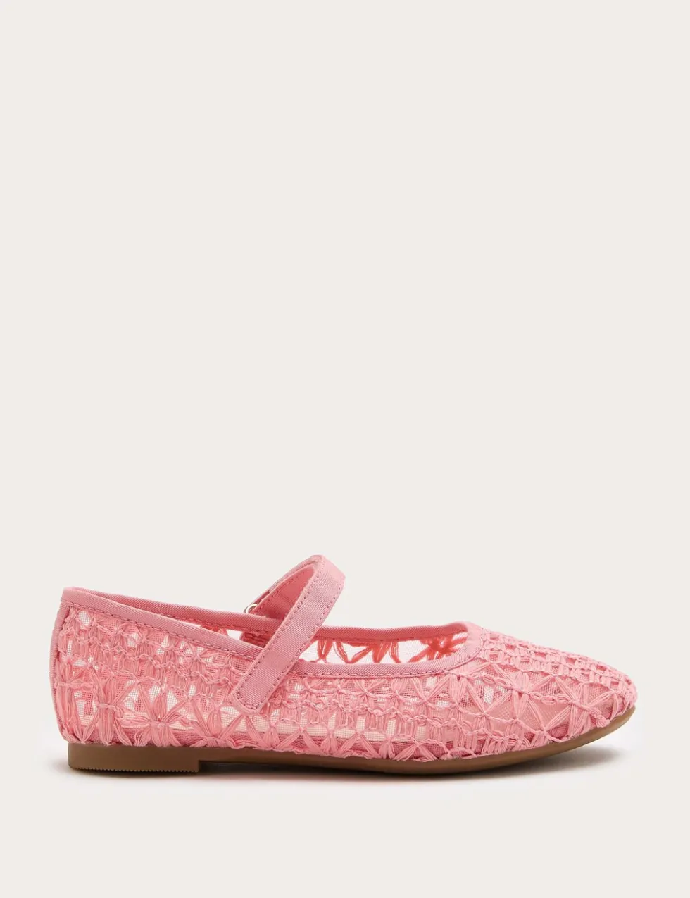 Kids' Stitched Mesh Ballet Pumps (4 Small-2 Large)