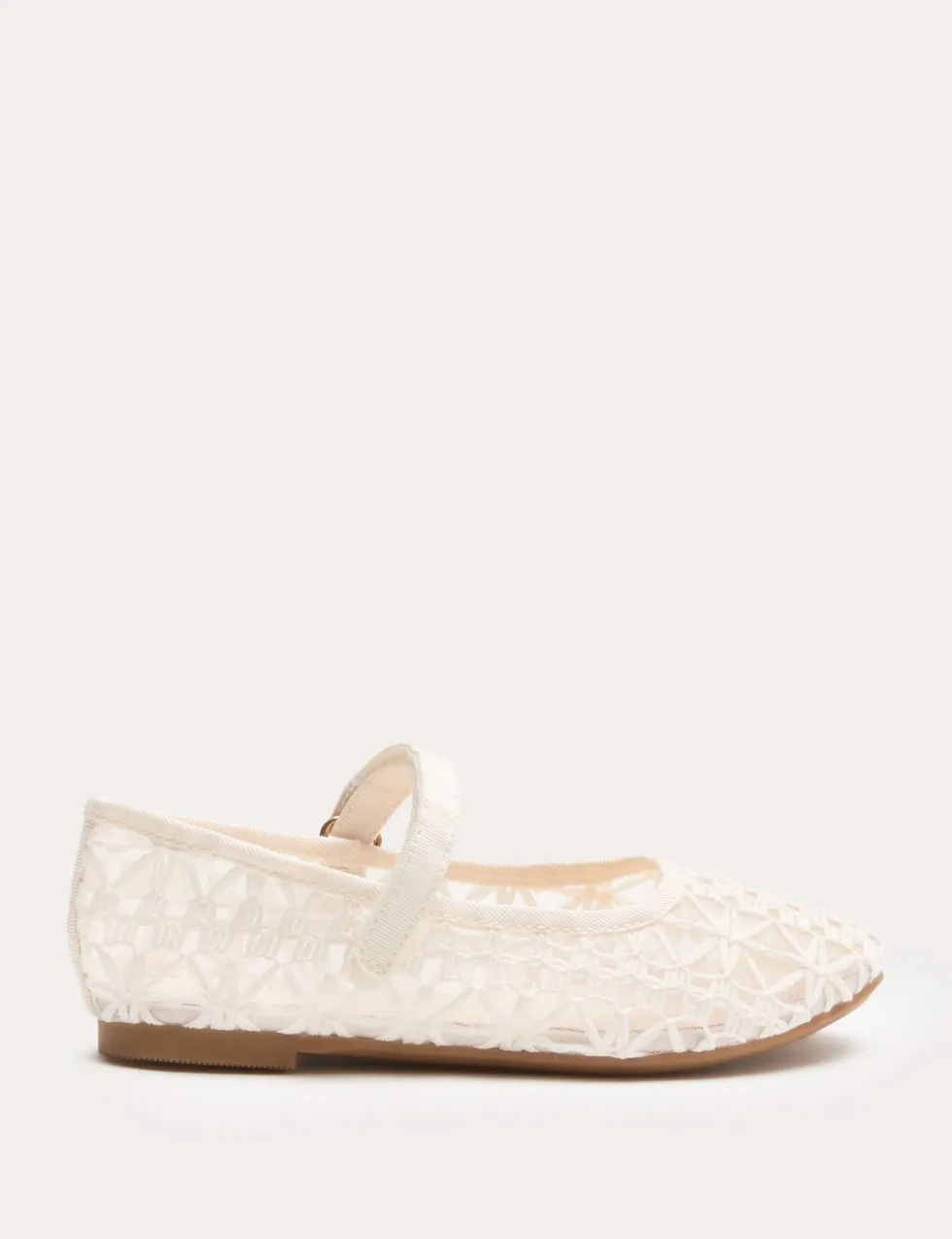 Kids' Stitched Mesh Ballet Pumps (4 Small-2 Large)