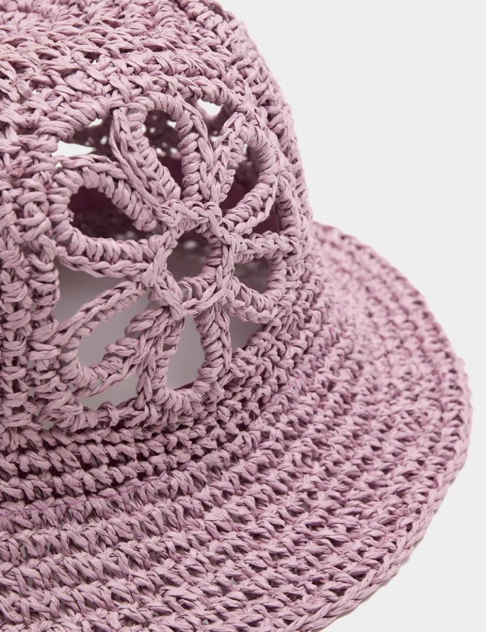 Kids' Straw Flower Turn Up Bucket Hat (18 Mths-13 Yrs)
