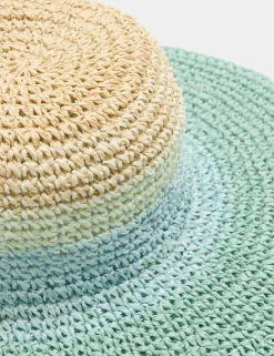 Kids' Straw Ombré Wide Brim Hat (18 Mths-13 Yrs)