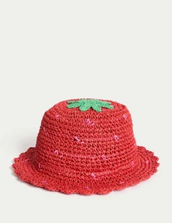 Kids' Strawberry Straw Hat (1-13 Yrs)