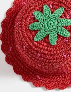 Kids' Strawberry Straw Hat (1-13 Yrs)