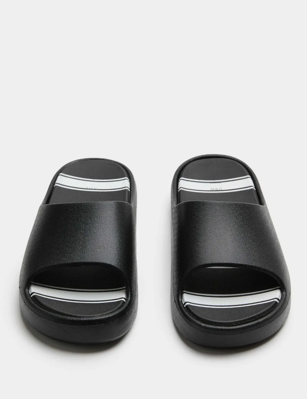 Kids' Striped Footbed Sliders (10 Small - 7 Large)