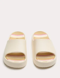 Kids' Striped Footbed Sliders (10 Small - 7 Large)