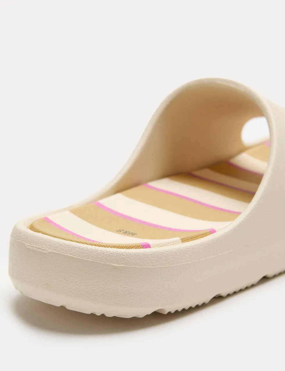 Kids' Striped Footbed Sliders (10 Small - 7 Large)