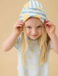 Kids' Striped Lemon Sun Hat (0-4 Yrs)