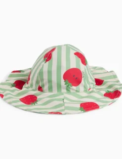 Kids' Striped Strawberry Swim Hat (0-4 Yrs)