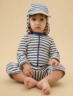 Kids' Striped Sun Hat (0-4 Yrs)