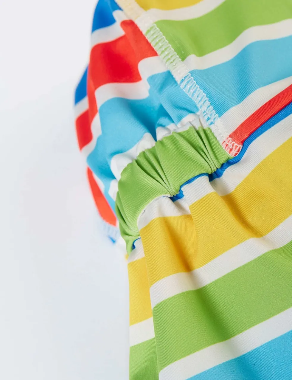 Kids' Striped Swim Sun Hat (0-4 Yrs)