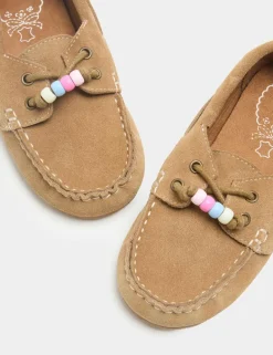 Kids' Suede Charm Boat Shoes (10 Small - 2 Large)