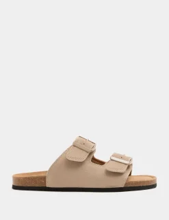Kids' Suede Double Buckle Footbed Sandals (3 Large-7 Large)