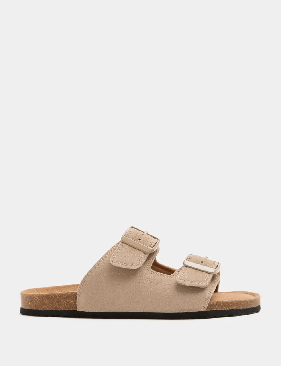 Kids' Suede Double Buckle Footbed Sandals (3 Large-7 Large)