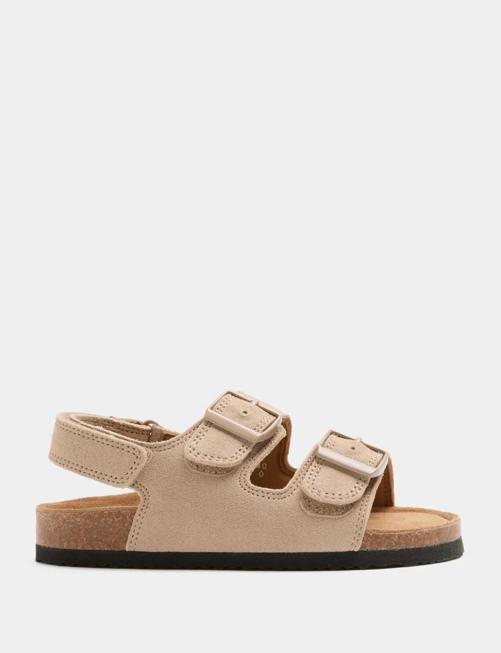 Kids' Suede Double Buckle Footbed Sandals (4 Small-2 Large)