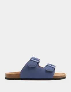 Kids' Suede Double Buckle Footbed Sandals (3 Large-7 Large)
