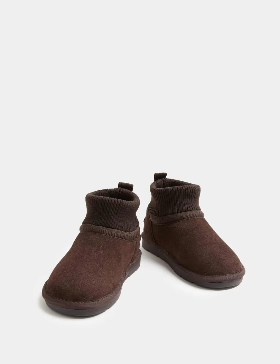 Kids' Suede Pull-On Ankle Boots (4 Small - 6 Large)