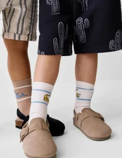 Kids Suede Riptape Clogs (4 Small - 2 Large)