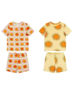 Kids Two Pack Sunshine Print Short Pyjama Set