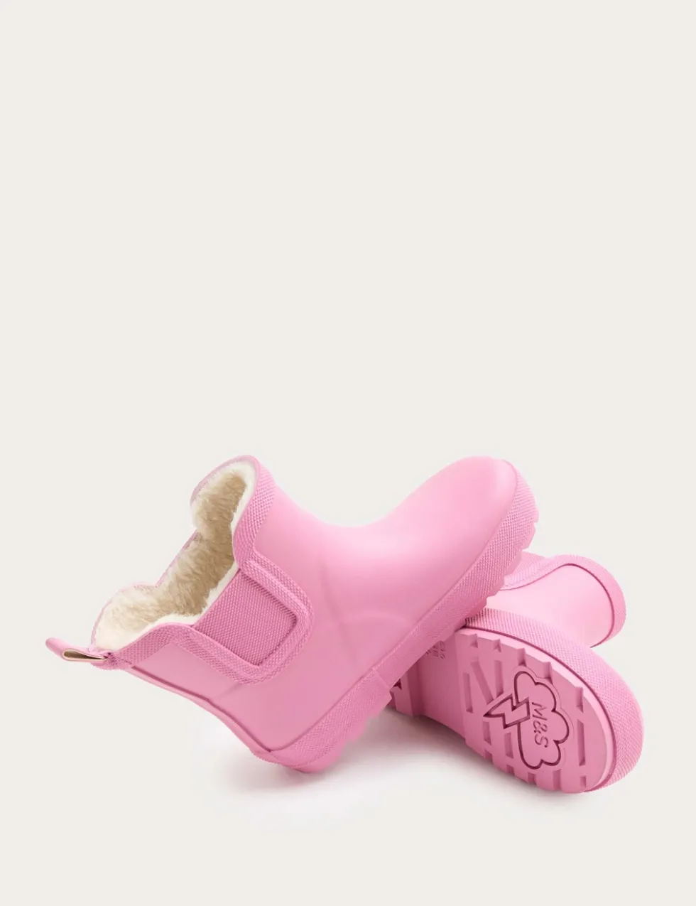 Kids' Warm Lined Chelsea Wellies (3 Small - 2 Large)