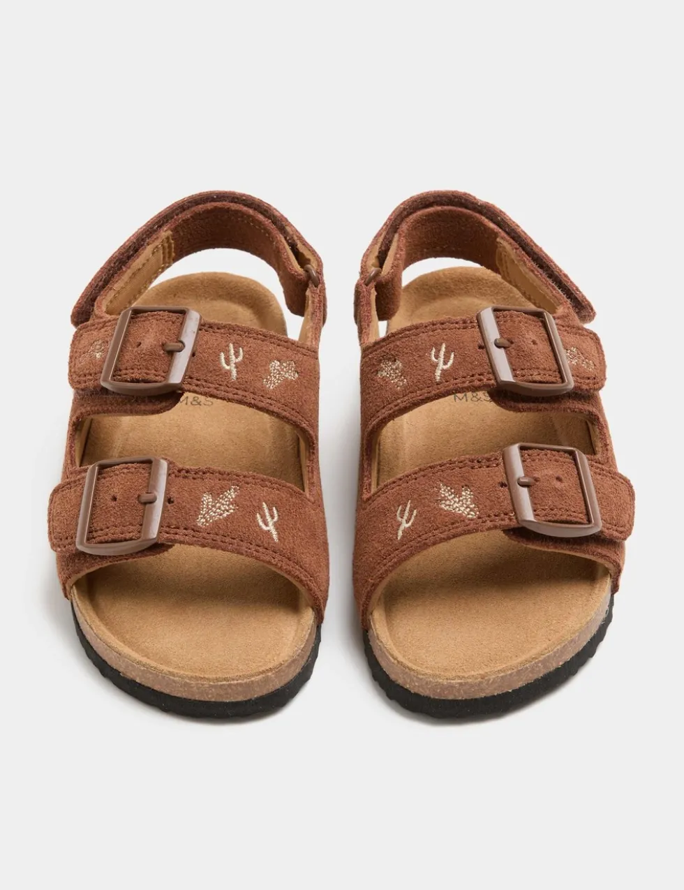 Kids' Western Patterned Footbed Sandals (4 Small-2 Large)