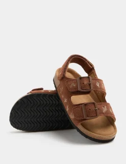 Kids' Western Patterned Footbed Sandals (4 Small-2 Large)