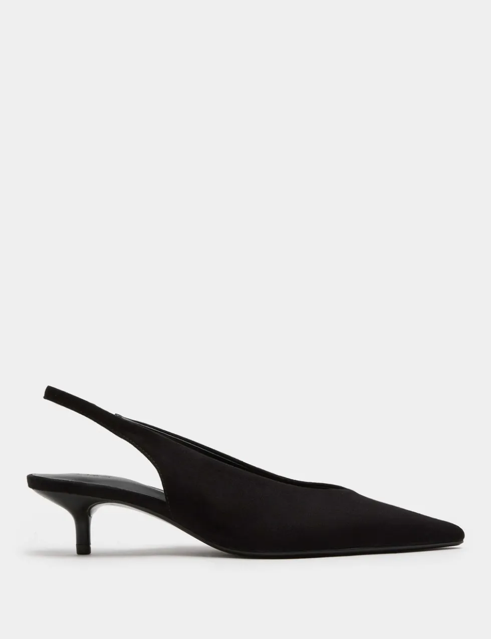 Kitten Heel Pointed Slingback Shoes