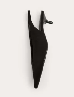 Kitten Heel Pointed Slingback Shoes