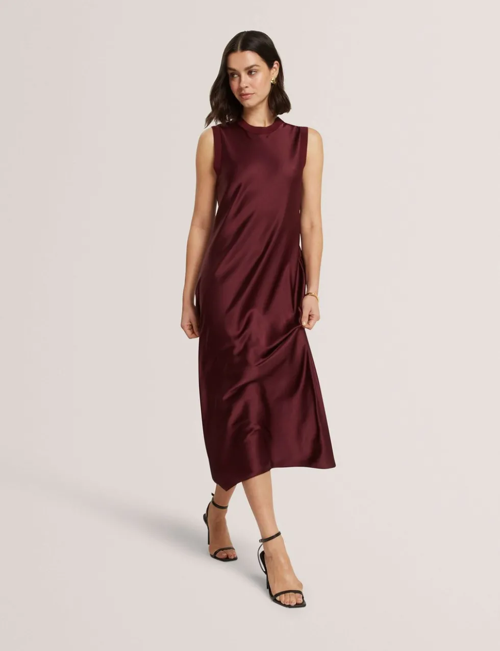 Knitted Back Maxi Slip Dress