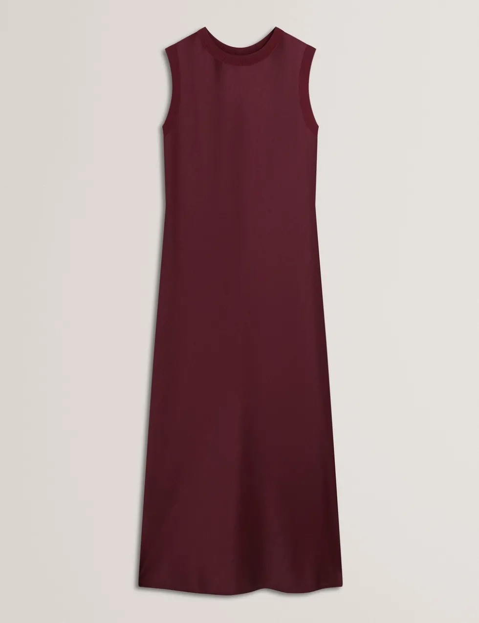 Knitted Back Maxi Slip Dress