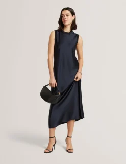 Knitted Back Maxi Slip Dress
