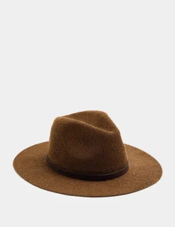 Knitted Broad Brim Hat