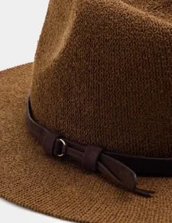 Knitted Broad Brim Hat