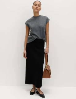Knitted Midaxi Column Skirt