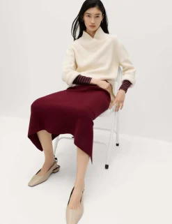 Knitted Midaxi Column Skirt