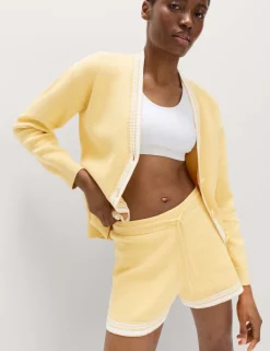 Knitted Relaxed Fit High Waisted Shorts