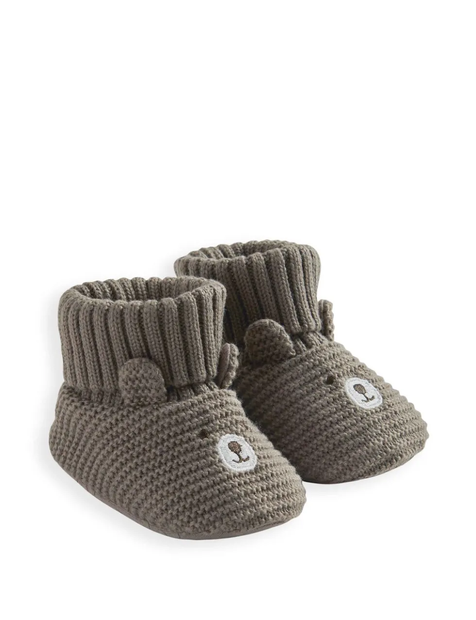 Knitted Teddy Bear Booties (0-12 Mths)