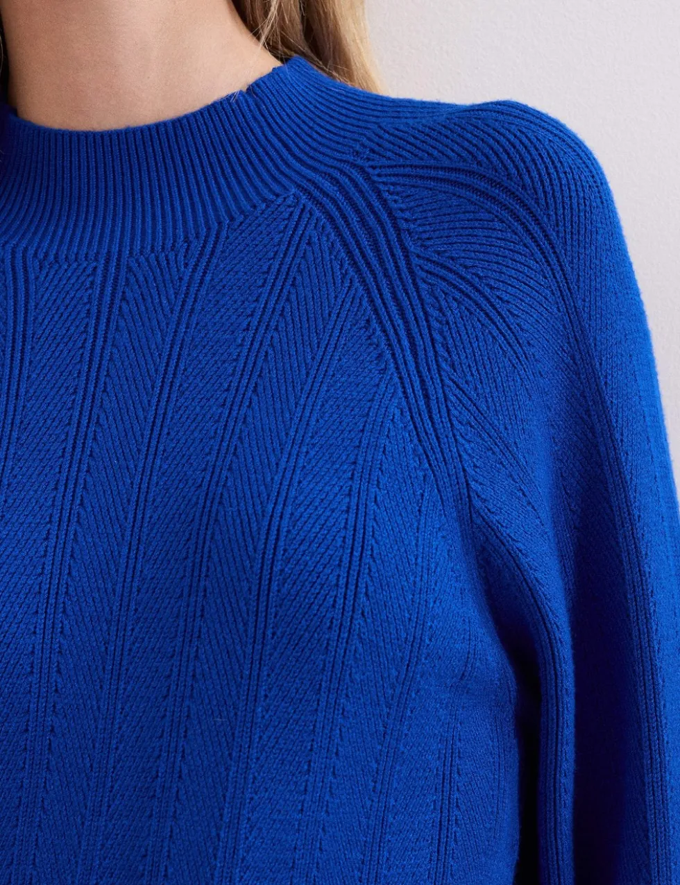 Knitted Textured Round Neck Mini Jumper Dress
