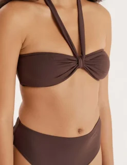Knot Front Halterneck Bikini Top