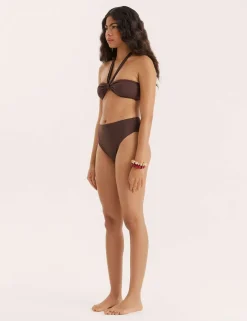 Knot Front Halterneck Bikini Top