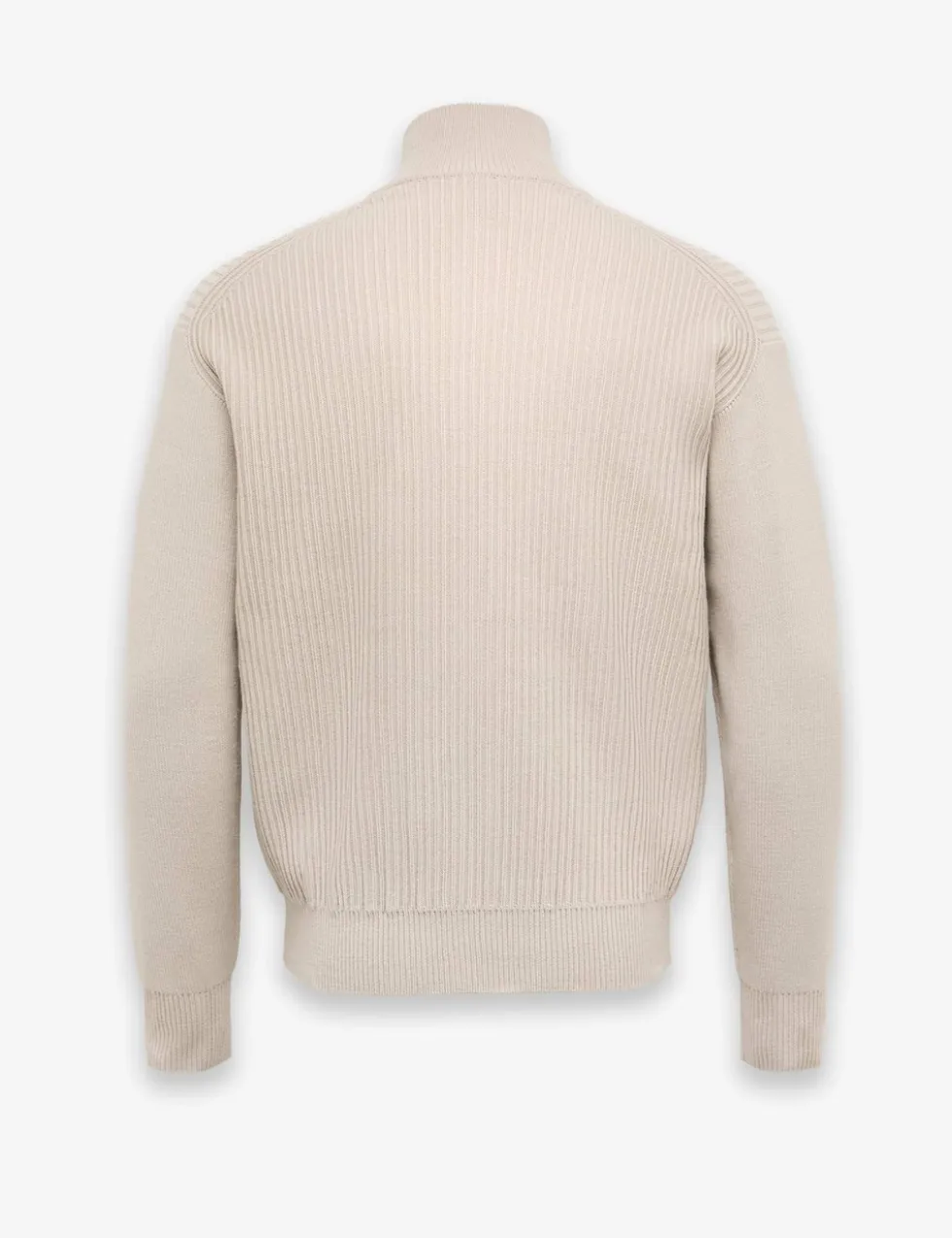 Kratalo Wool Blend Funnel Neck Zip Up Jumper