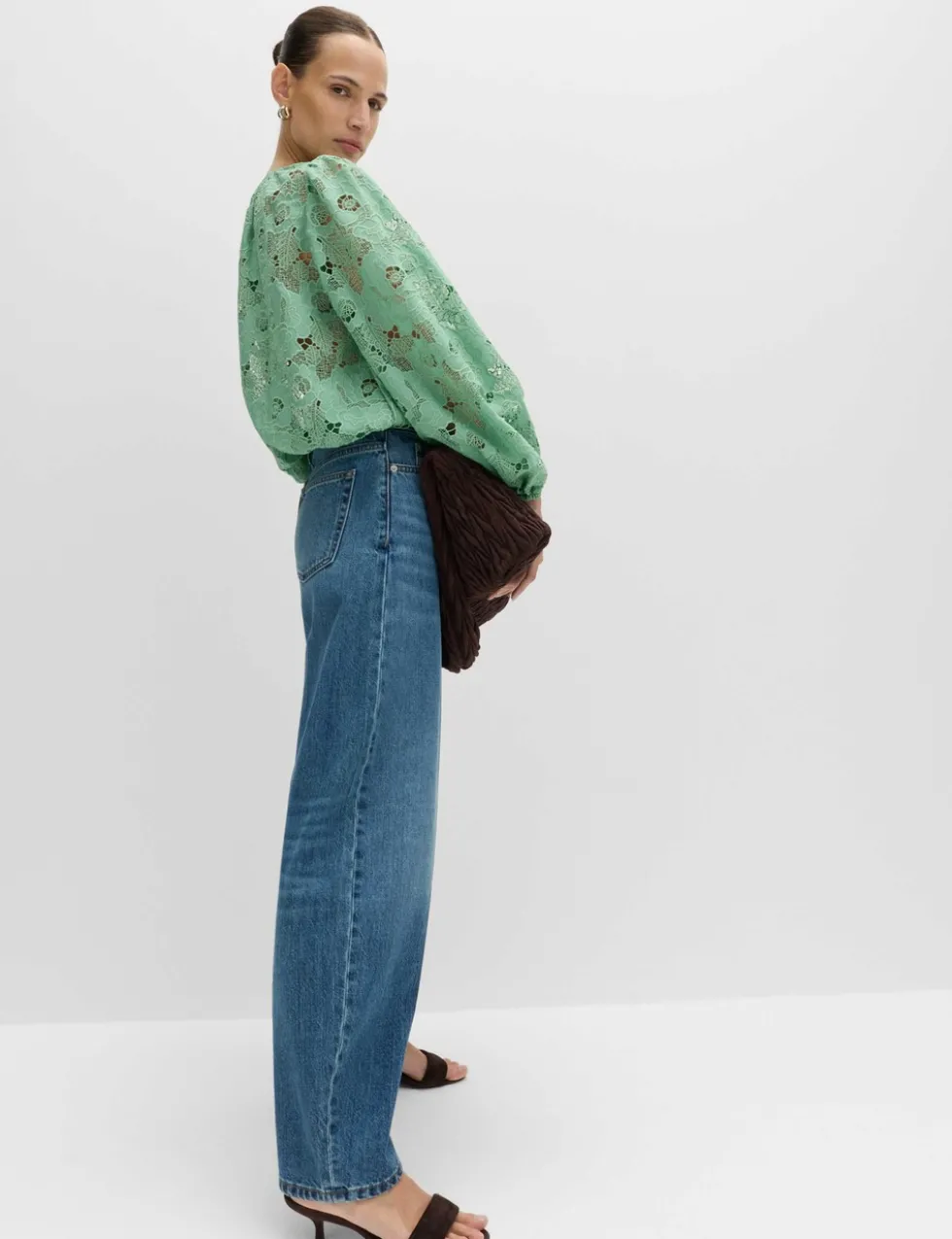 Lace Cutwork Detail Blouse