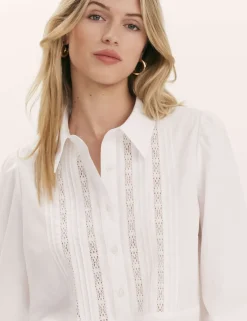 Lace Detail Cotton Shirt