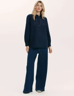 Lace Detail Cotton Shirt