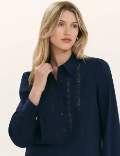 Lace Detail Cotton Shirt